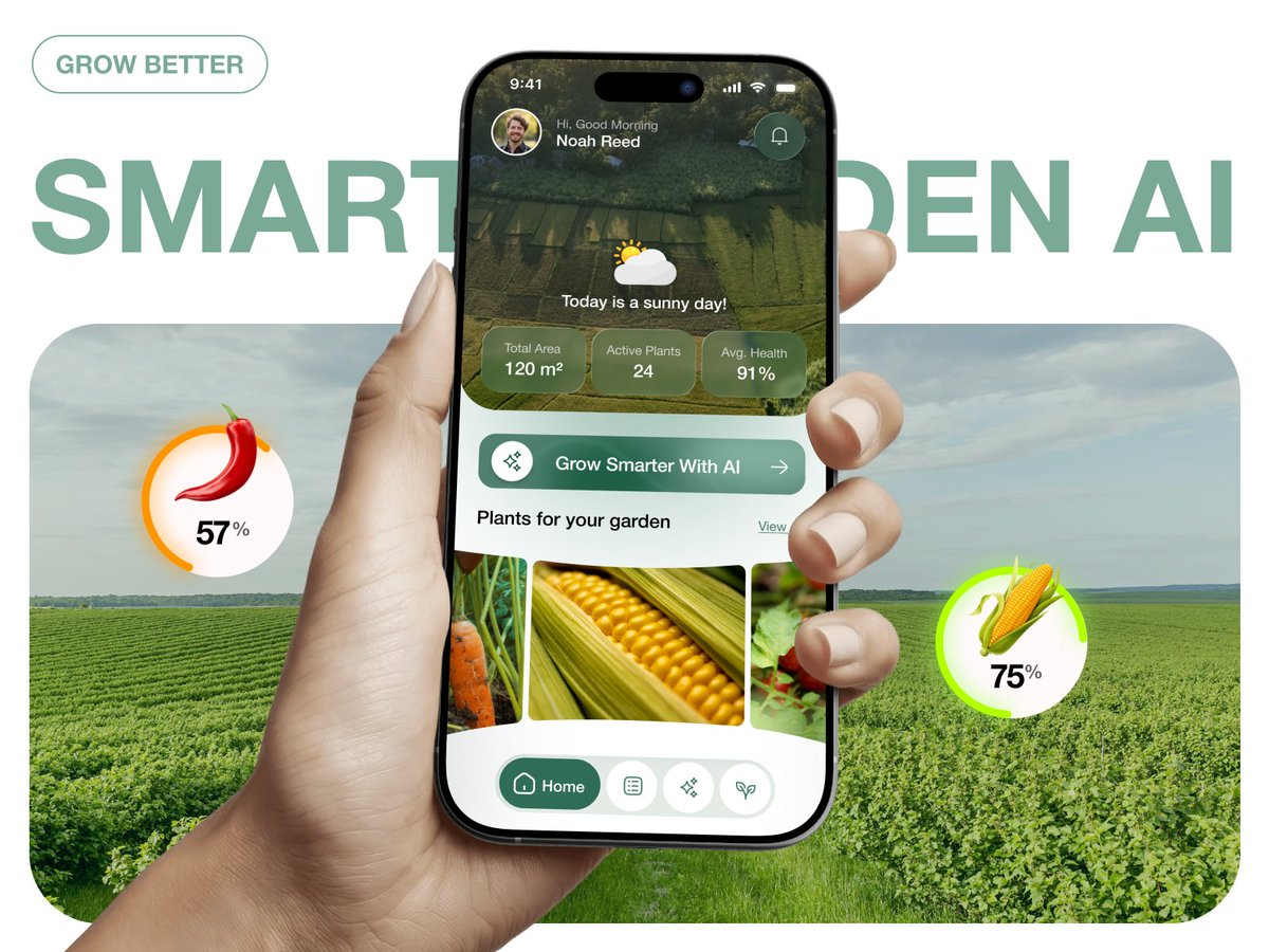 MultiQoS's tweet image. 🌿 Smart Garden AI - Modern Gardening App UI/UX
Clean, intuitive design meets AI-powered plant care. Love the nature-inspired palette and smart dashboard experience! 🌱✨

🔗 dribbble.com/shots/26948012…

#UIDesign #UXDesign #Dribbble #SmartGarden