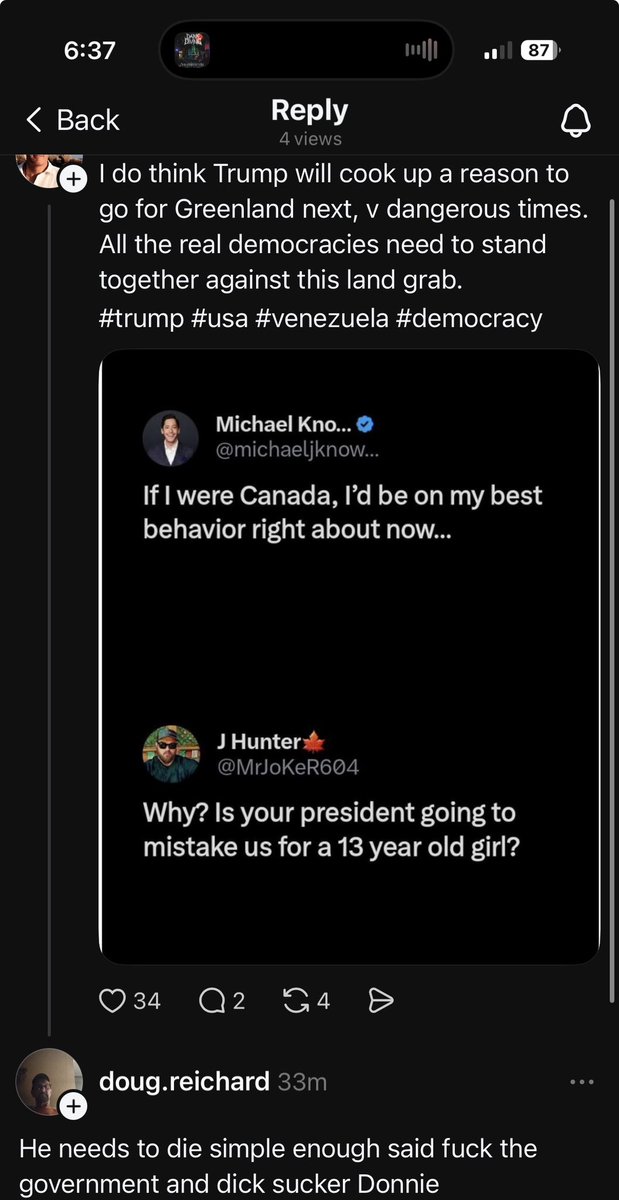 islayemos's tweet photo. @SecretService the comment at the bottom of this picture is unnerving and I think this "citizen" should be investigated promptly. https://t.co/jilOtSi50i