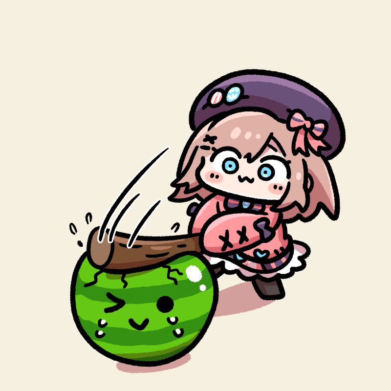 鈴原るる 「すいか! #るるのアトリエ」|ぽんがりのイラスト