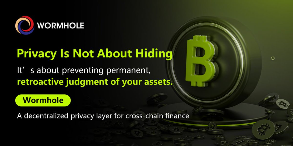 WormholeMixer's tweet image. 👍 On-chain transparency shouldn’t mean permanent exposure.

Wormhole introduces a decentralized privacy layer for cross-chain finance 
— designed to break traceability, not compliance.

Privacy is a right. Not a loophole.
#Blockchain #PrivacyTech #CrossChain #Web3Security