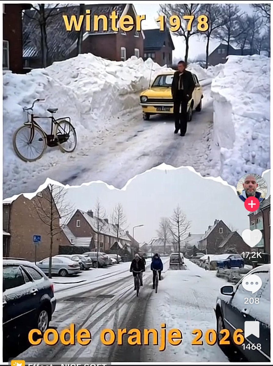 springfield1952's tweet image. Wat wordt er weer een drama van gemaakt hè….. een beetje sneeuw