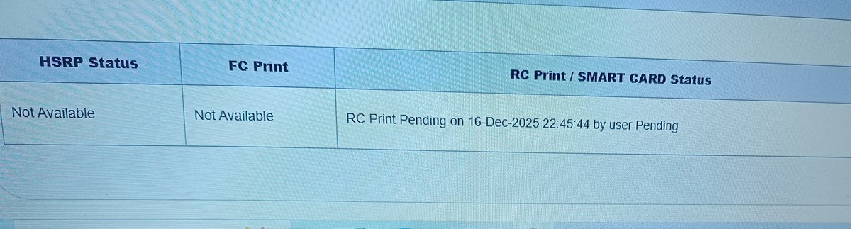 khan_iff's tweet photo. @AvnyLavasa I have submitted the fee &amp; completed all the formalities on Dec 16, 2025 &amp; till date it's continuously showing "RC Print" pending- when I approached the RTO office, they r saying we hv outsourced this to a private firm &amp; we can't help
Could U pls look into this ma'am https://t.co/7yTk1FmPmN