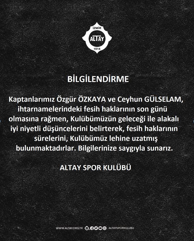 Altay Spor Kulübü tweet media