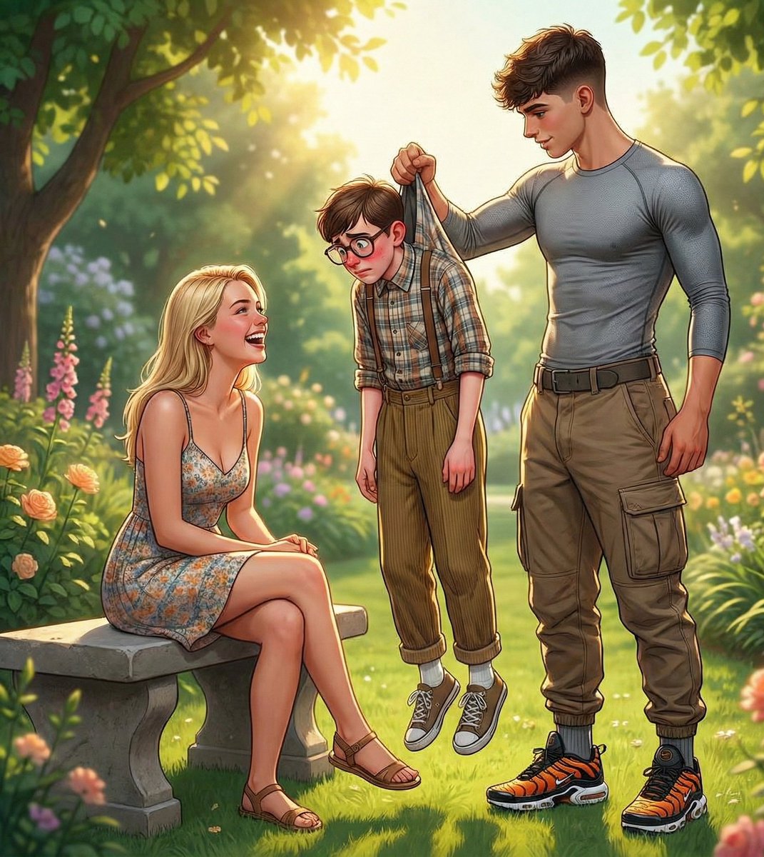 RedObservers's tweet image. "Come on, don't be shy now! Tell her what you told me earlier!"
"Uh ... ehm ... Hi Kate! I think that ... that you are very cute, and that ... our outfits are matched today! hehe ...."