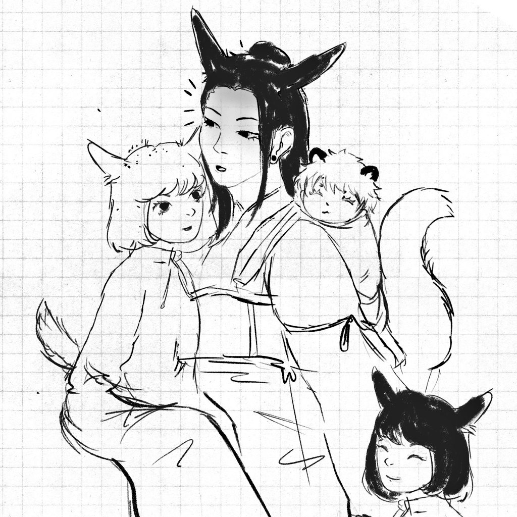 RaccoonBuebito's tweet image. Omegaverse mom Suguru | rkgk

Nana: I have fleas again
Mimi: me too
#夏油傑