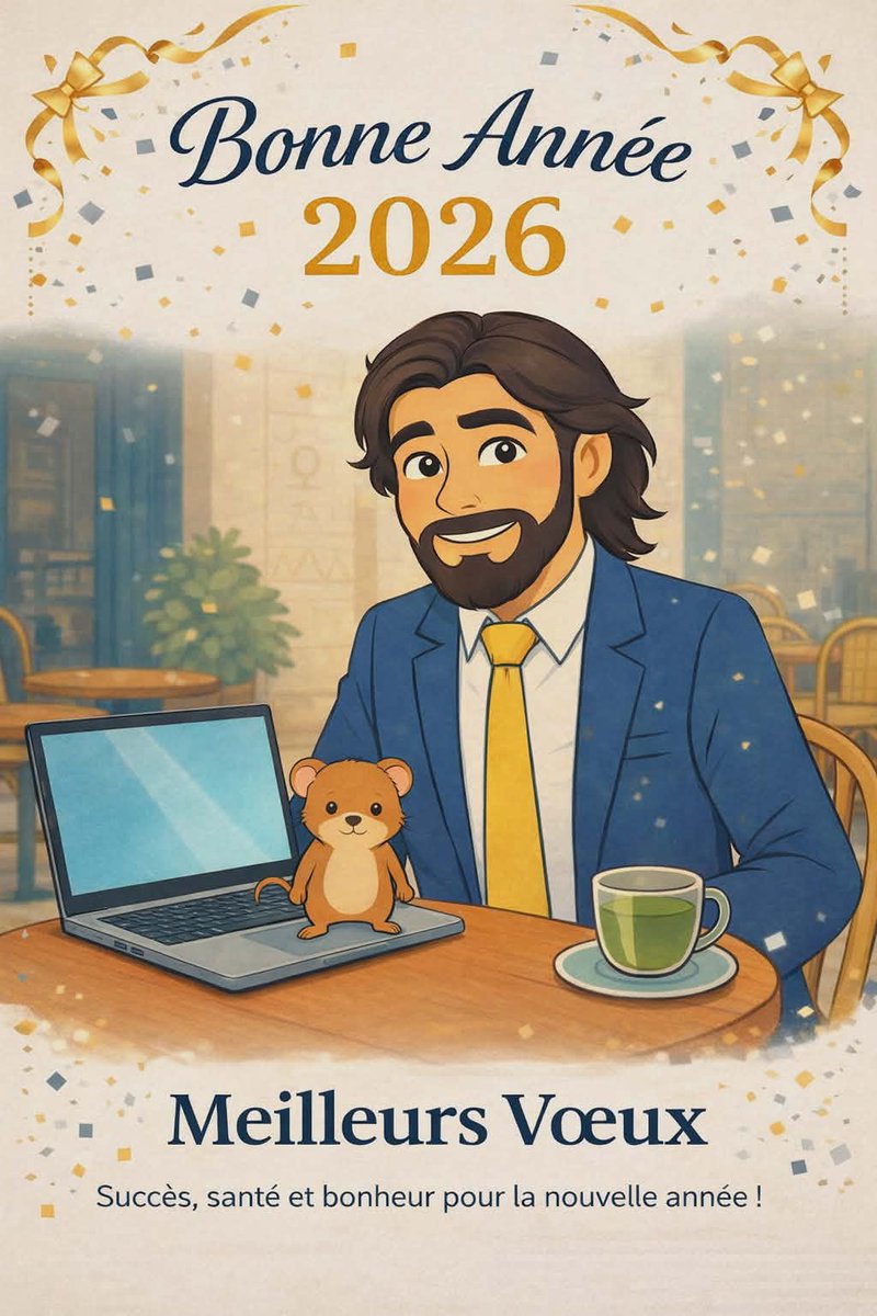 JrmyRichard2's tweet photo. La dernière page de l'éphéméride est tournée, 2025 a laissé place à 2026 📆🎇

L'@etude_andriveau s'approche de sa 200e bougie 🎂 

Le bureau cannois Andriveau, mascotte incluse 😉, vous adresse ses vœux pour cette nouvelle année ✨️ Qu'elle soit à la hauteur de vos attentes. https://t.co/RmBRWl4CGJ