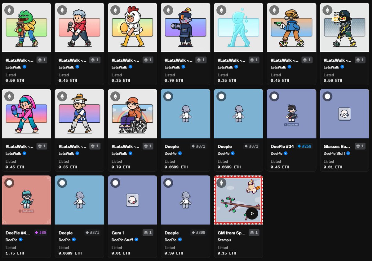 Catist_art's tweet image. I’m open to selling all DeeKay pieces as a bundle, or selling items individually.
If the terms make sense, I’m also open to a direct NFT-to-NFT trade.

This includes multiple key DK works, including 2 rare Let’s Walks, 2 popular Let’s Walks, and a 1/1 Deeple.

I’m not anchoring…