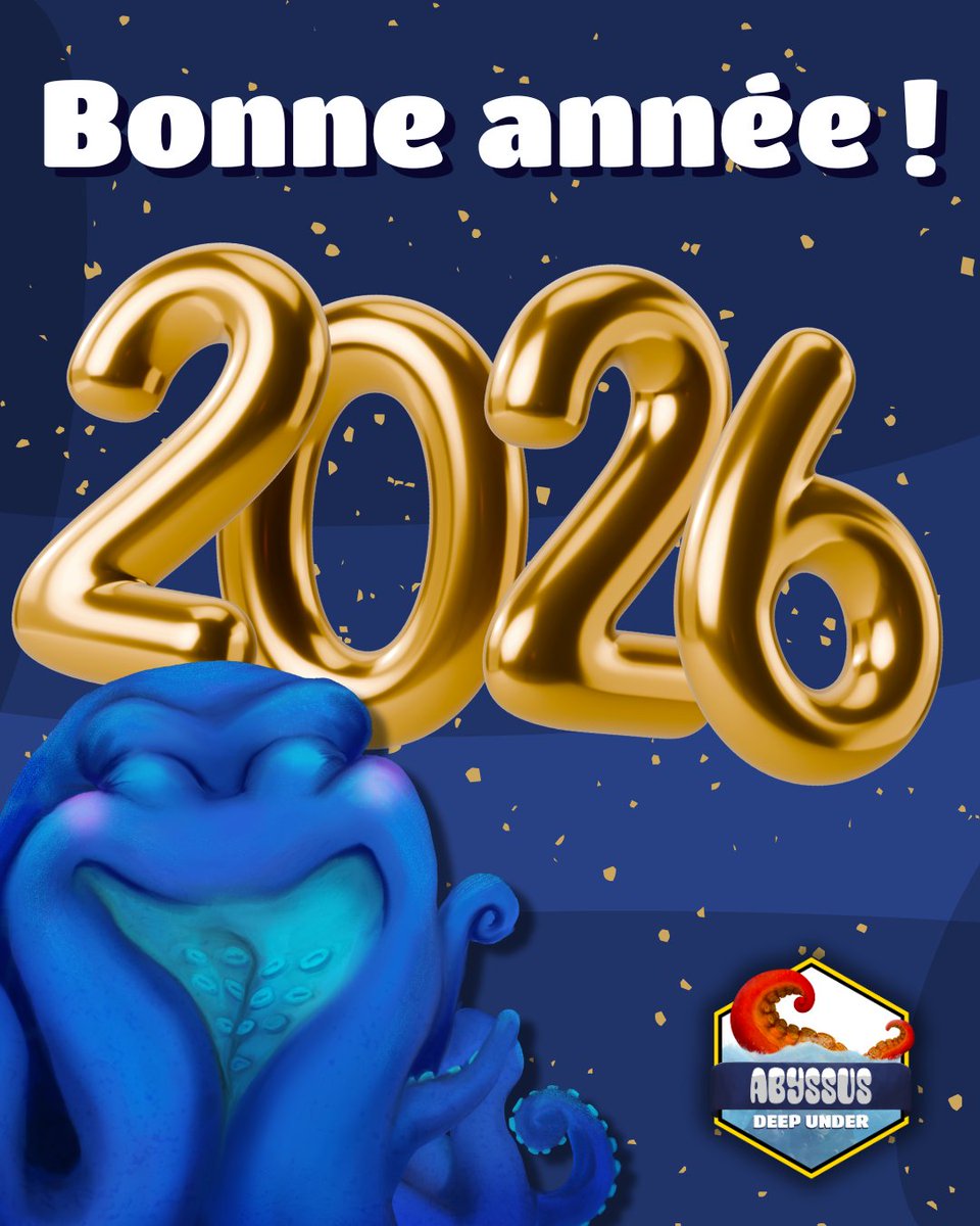 ADU_Ouebsson_FR's tweet photo. 🎉 Bonne année 2026 de la part de toute l’équipe d’Abyssus Deep Under !
Merci infiniment de nous suivre, année après année !
Votre soutien est notre carburant pour plonger toujours plus loin. 🌊
#AbyssusDeepUnder #AbyssusScroll #IndieGame https://t.co/zFc7WObZjk