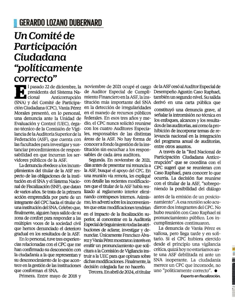 gldubernard's tweet image. #ULTIMAHORA 
#ASF #CPC #SNA

El 22 de diciembre, Vania Pérez Morales @vaniaperezmor, presidenta del Sistema Nacional Anticorrupción (SNA) y del Comité de Participación Ciudadana (CPC), presentó, en lo personal, una denuncia contra el titular de la ASF @ASF_Mexico por