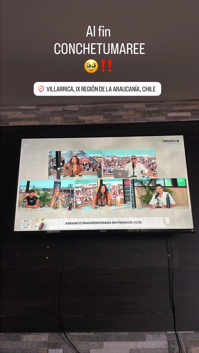 BanBeleen's tweet photo. AL FIN CONCHETUMAREEEEE 🥹
#Nadiedicenada  #LuzuPinamar2026 @luzuchile  🇨🇱 https://t.co/BFVDPYDeq4
