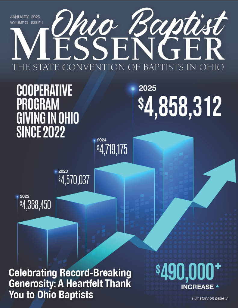 jeremywestbrook's tweet image. 2025 was a RECORD breaking year for Ohio Baptists. Of the historic amount of over $4.8 million given through the Cooperative Program, over $300k came from our SEND Ohio church planters. Read more about it at scbo.org/messenger