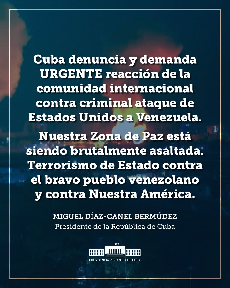 Abogamos pq se respete nuestra zona de paz.
Cuba denuncia y los pescadores de suman.