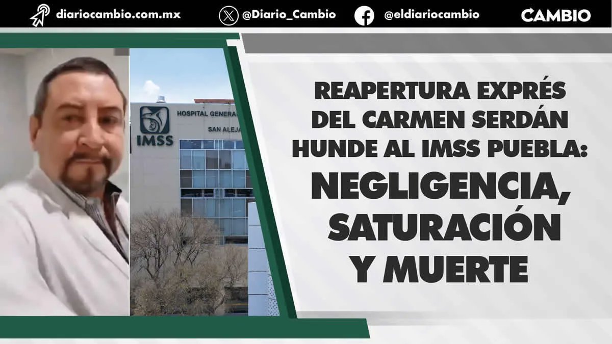 🏥🤯 Caos en la reapertura del ex San Alejandro IMSS por acusaciones de negligencia y falta de medicamentos

Trabajadores denuncian que el nuevo HGR No. 36 opera con escasez de personal y medicamentos, mientras familiares de una paciente fallecida alistan demandas por omisión
