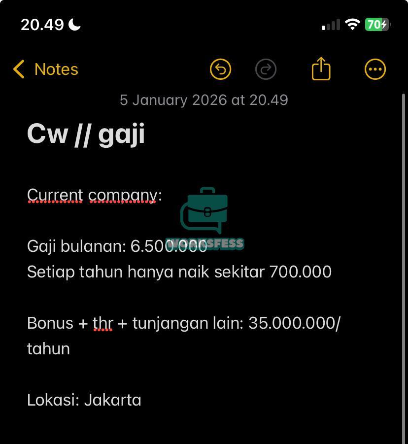 worksfess's tweet image. Work!
Cw // gaji

Kalo kya gini, aku harus pindah ke perusahaan yg bisa ngasih aku gaji brp ya?

Soalnya klo gaji perbulan segini, jujur agak ngepas di Jakarta, bonus dllnya lumayan sih dan bisa lebih besar dr itu.

Kl aku daftar kerja ditmpt lain, minta gaji berapa ya?