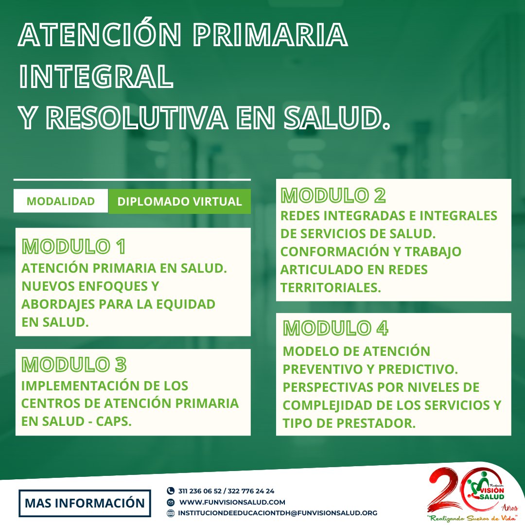 FUNVISIONSALUD's tweet photo. 📚✨ Empieza el 2026 capacitándote con beneficios especiales

Aprovecha los precios de 2025 e inscríbete en el Diplomado en Atención Primaria Integral y Resolutiva en Salud, una formación clave para fortalecer tus competencias y aportar a la transformación del sistema de salud. https://t.co/LPniakiY9R