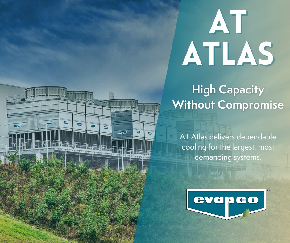 EVAPCO_Inc's tweet image. High-capacity, without compromise. AT Atlas provides reliable evaporative cooling for the biggest, most challenging systems—engineered to keep your operation running smoothly.

evapco.com/products/cooli…

#EVAPCO #IndustrialProcess #MissionCriticalCooling #HighCapacity