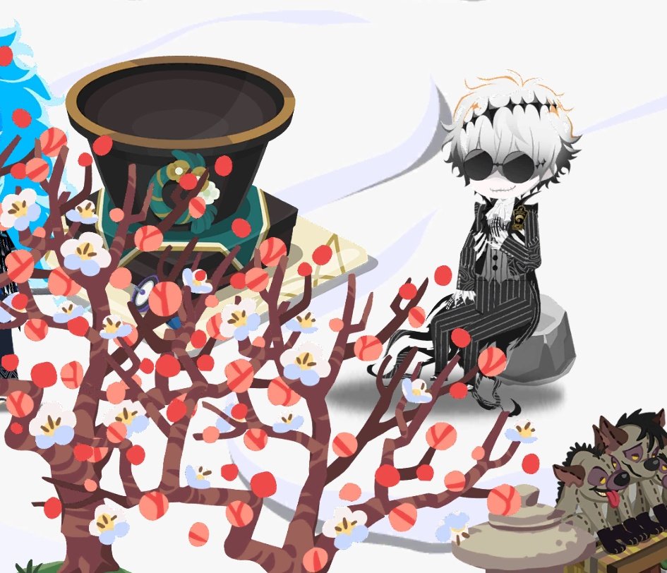 梅を眺めるスカリーくん可愛くない？🤭