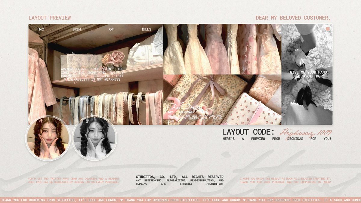 Studittos's tweet image. Help me to RT/REPOST this?

Selamat malam! Aku membawa delapan READY STOCK untuk katalog 'HIGHWAY 1009' dengan muse GISELLE, GO YOUNJUNG, dan WONYOUNG yang bisa langsung kalian take melalui DM, ya!

📩: via DM!
💵: 8k/each, FREE RE-TEXT!

#zonauang #zonaba #zonaba