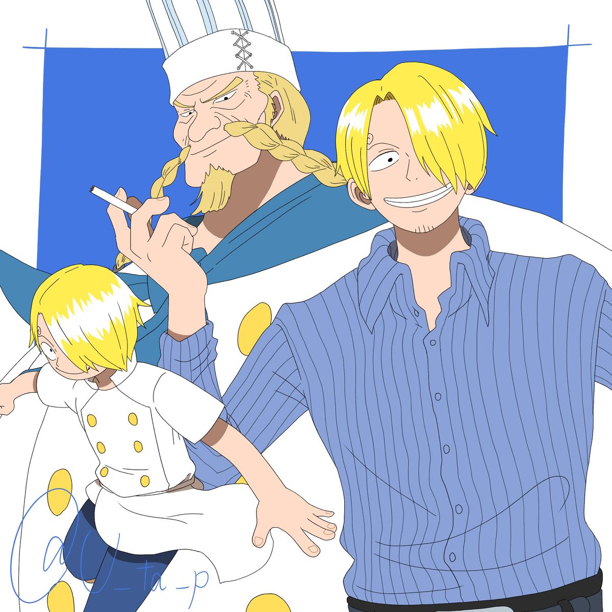 この前エニワンでバラティエ見たので描きたくなったサンジ！