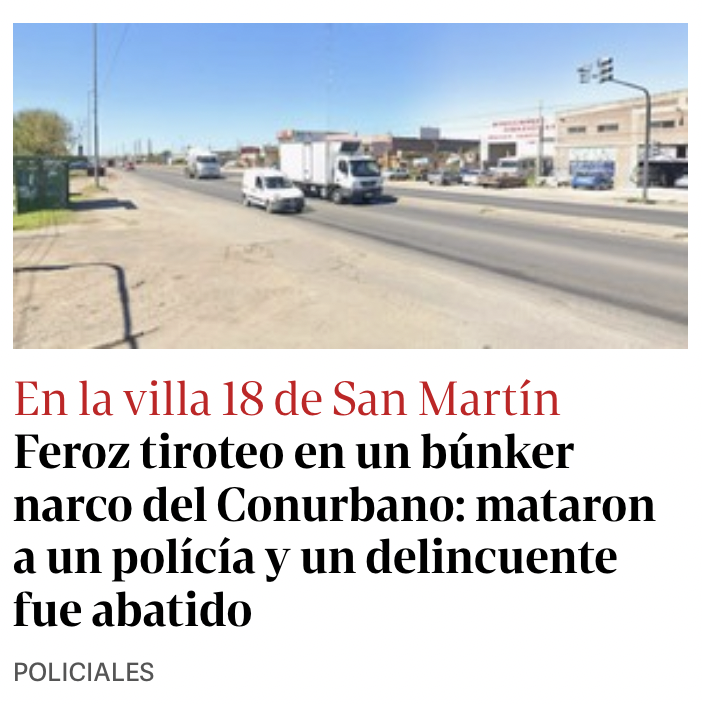 Nunca habían mostrado tan clara la diferencia entre "matar" y "abatir". Al policía lo matan; al delincuente lo abaten.
Y la crisis se sigue cobrando sus dos muertes.