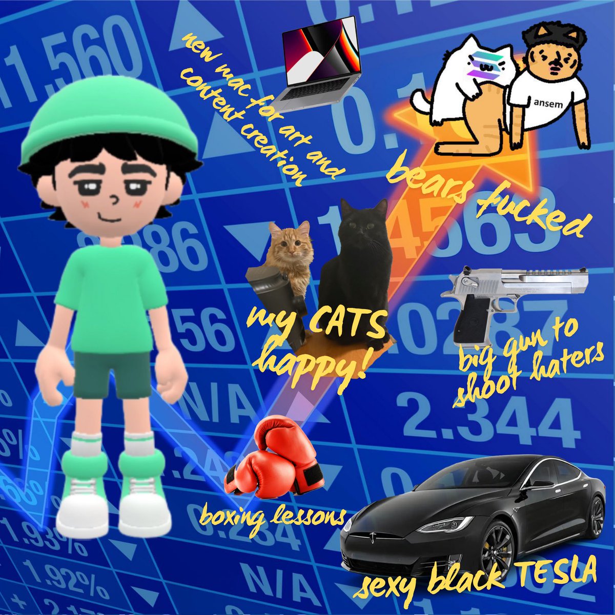 larsonchikk's tweet image. My 2026 $trencher vision  

Cats happy and bears fucked is the highest priority 🤣