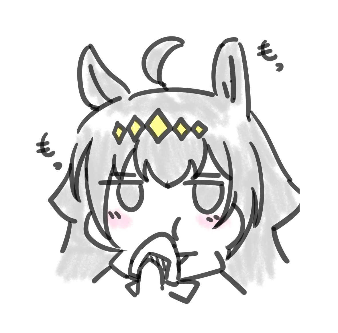 オグリキャップ(ウマ娘) 「シンデレラグレイみた。オグリかわいかった」|かおるん🍁LINEスタンプ販売中！のイラスト