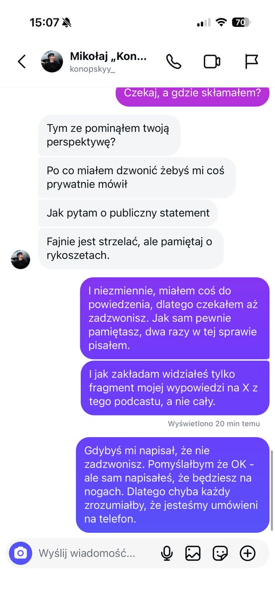 zurnalistapl's tweet image. Zamykając temat Konopa, a mam jakieś wiadomości czy to skomentuje.  Ja skomentuję to krótko, jeśli ktoś mówi, że zadzwoni, to po prostu dzwoni.

Nie zadzwonił, a faktycznie miałem mu coś do powiedzenia. Zamiast tego opublikował materiał, nie informując, że jednak rezygnuje z…