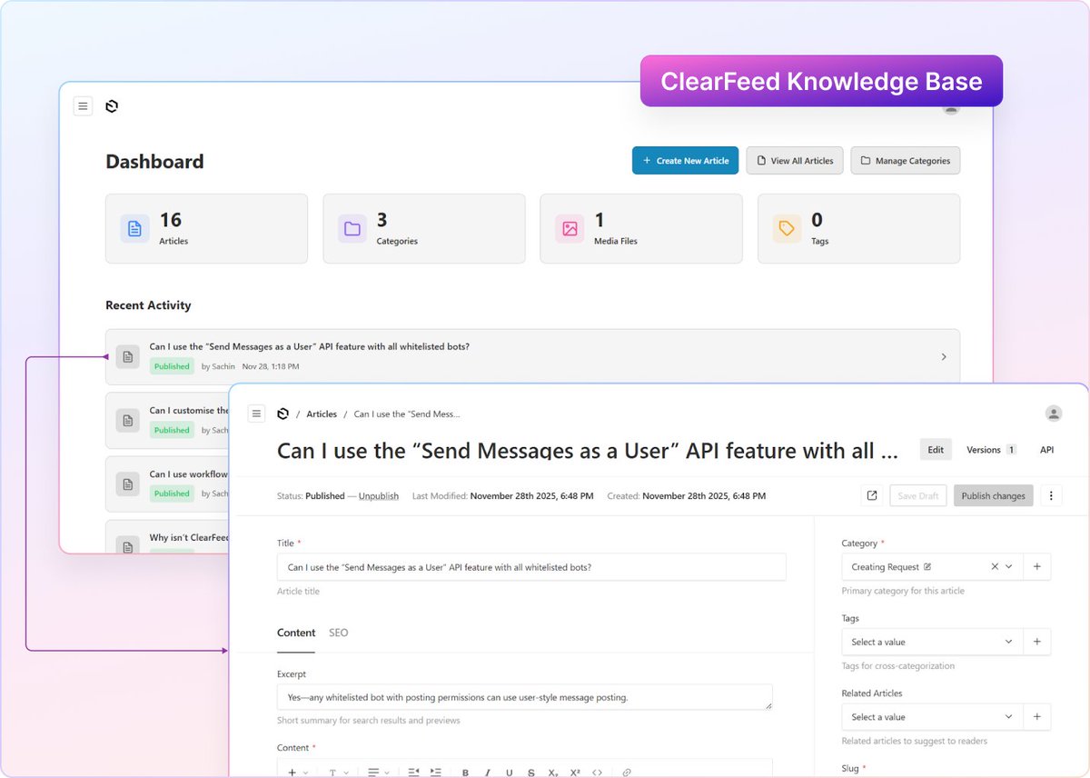 ClearFeed tweet media