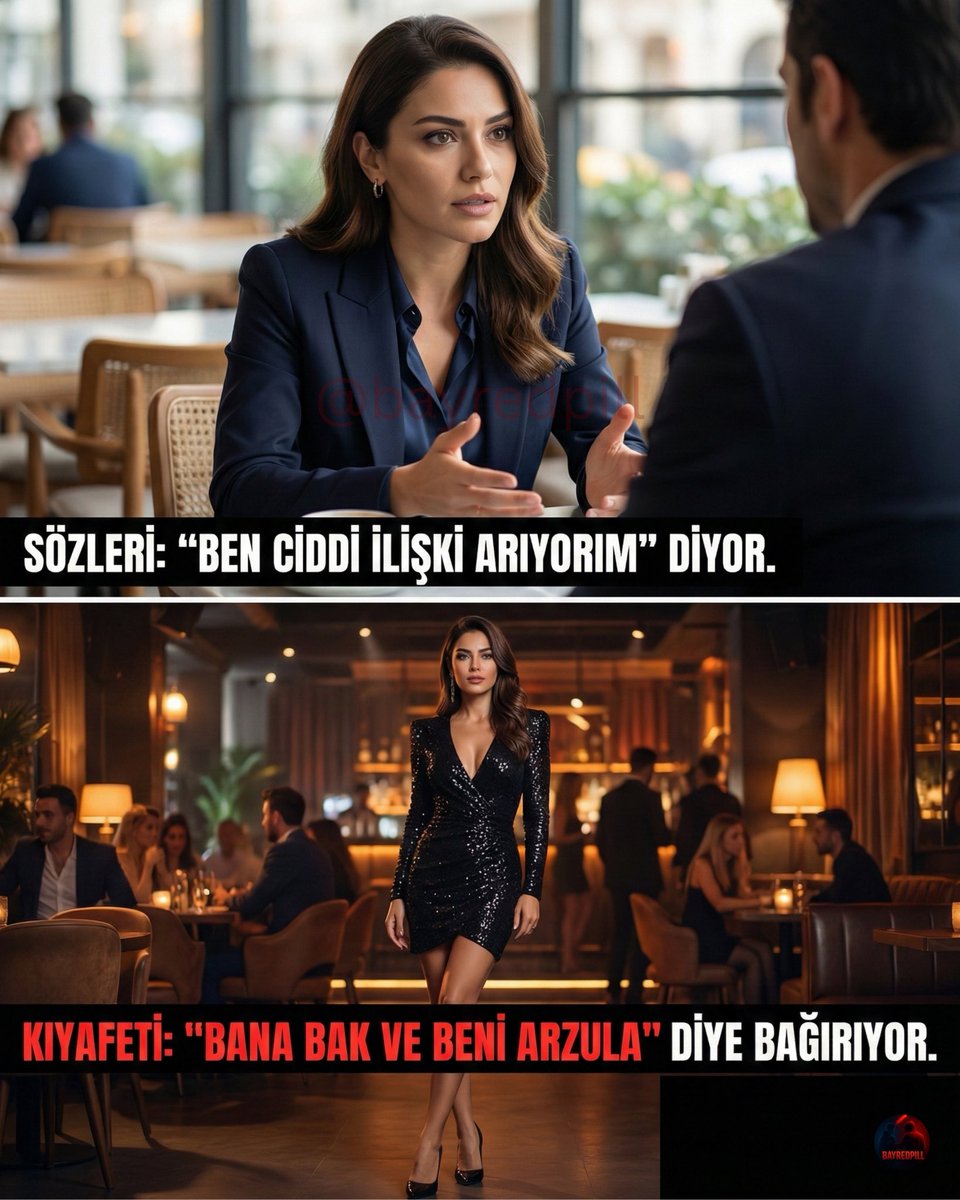 KADINI TANIMAK İSTİYORSAN, ne söylediğine değil, ne giydiğine bak.

Çünkü dil manipülasyon yapar, tarz ise gerçeği haykırır.
Kıyafet, kadının iç dünyasının reklam panosudur.

Kimin dikkat çekmeye çalıştığı, kimin neyi pazarladığı orada açıkça yazar.
O derin dekolteler, vücudu