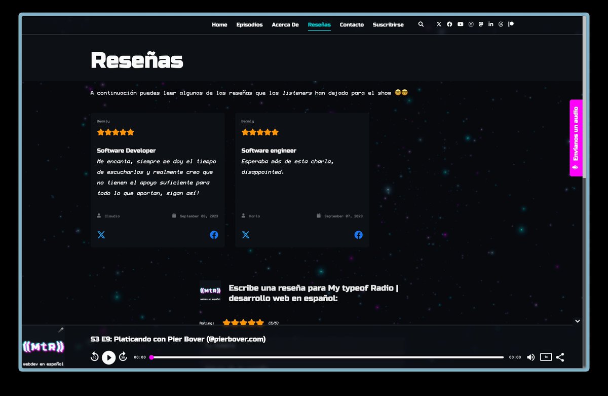 My typeof Radio - Podcast de webdev en español tweet media