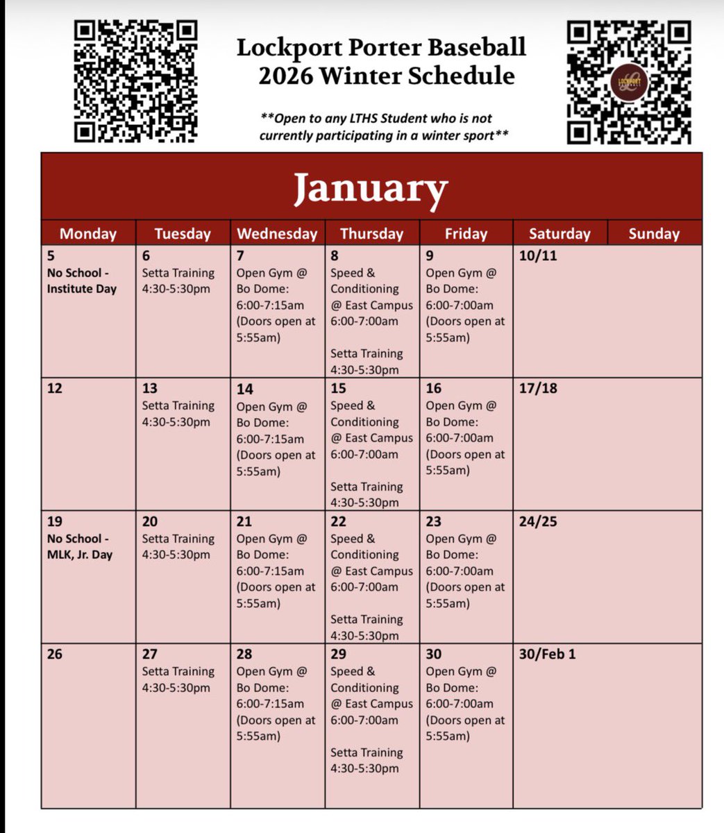 Lockport Porter Baseball tweet media