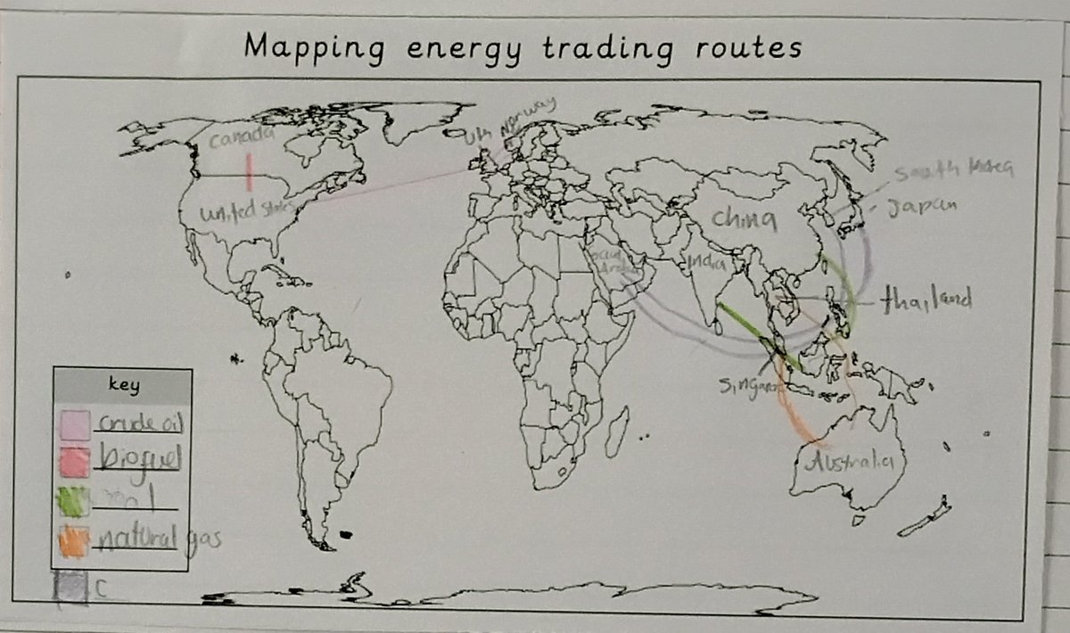 MountStewartSch's tweet photo. Happy New Year! 6S worked hard in their topic for geography this half-term: Where dies our energy come from? They created an energy timeliness and mapped energy trading routes. #tmssyear6 #tmssgeography https://t.co/YVibyAw3sj