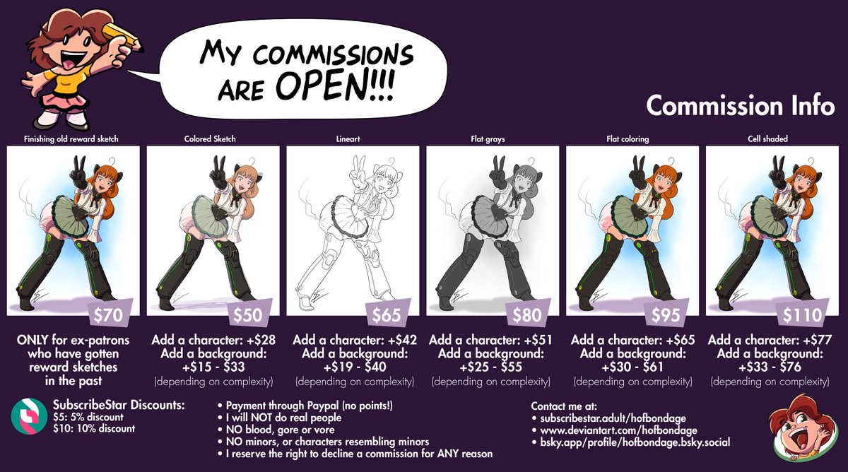 My circumstances are changing. I'm OPEN for commissions, but I have no clue for how long.  If you're interested, find and read the form here:
forms.gle/1RgNK5a1aVVoiB…
