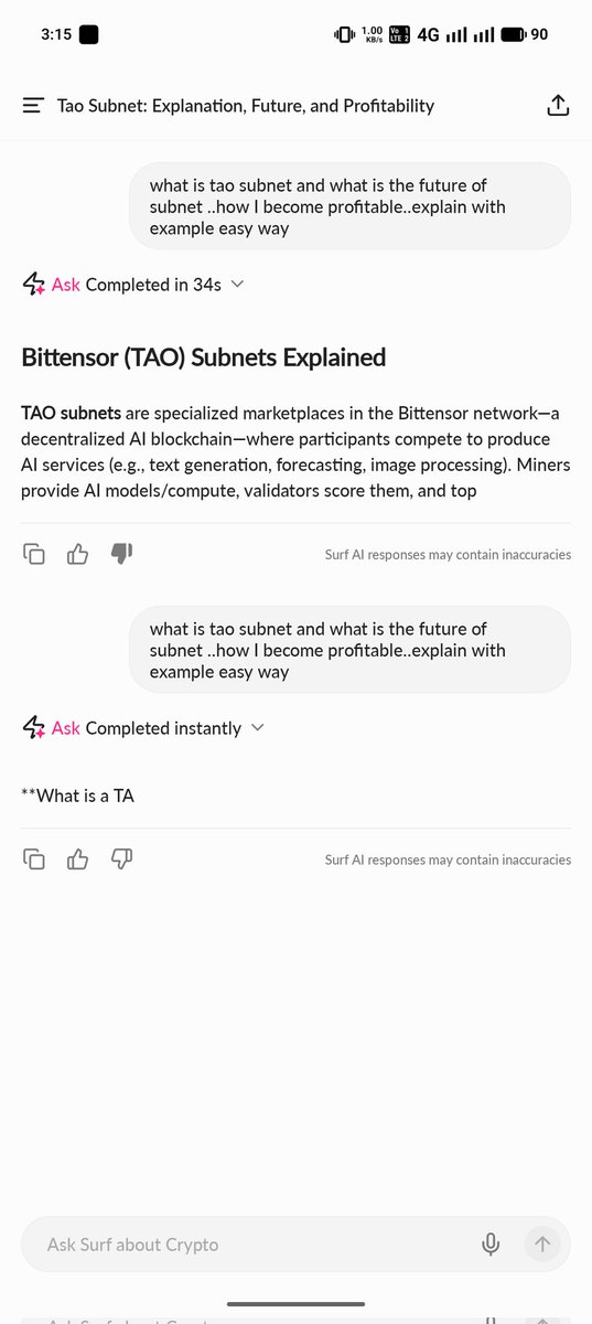 _blitzxbt's tweet photo. This is the @SurfAI  free version output ...and my friend ask me to upgrade this ...totally garbage... Output sentence also incomplete .. https://t.co/thqIeX3FD4