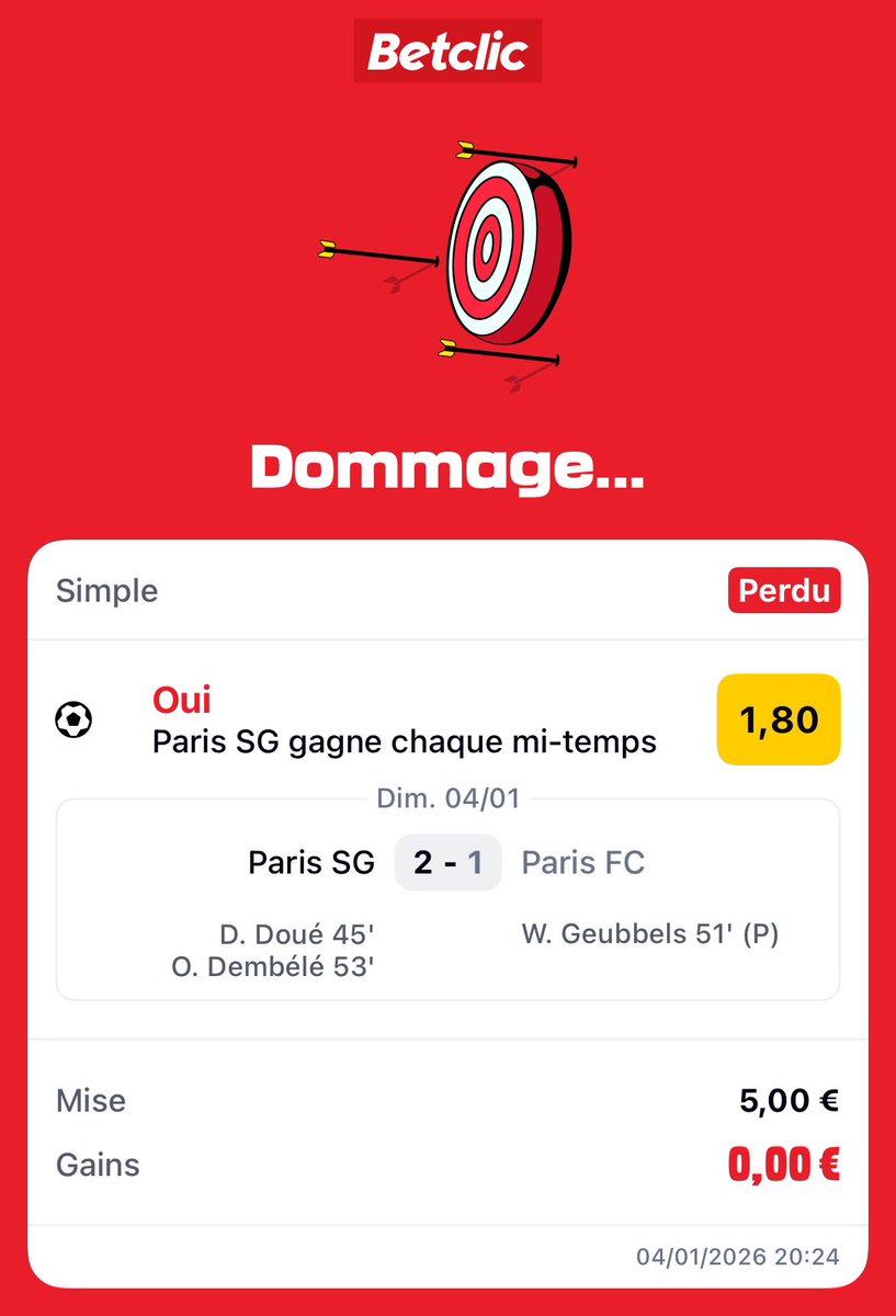 GuilhemLabarre's tweet photo. @Betclic Je comprends pas régularise svp https://t.co/i7CV99Qxmx