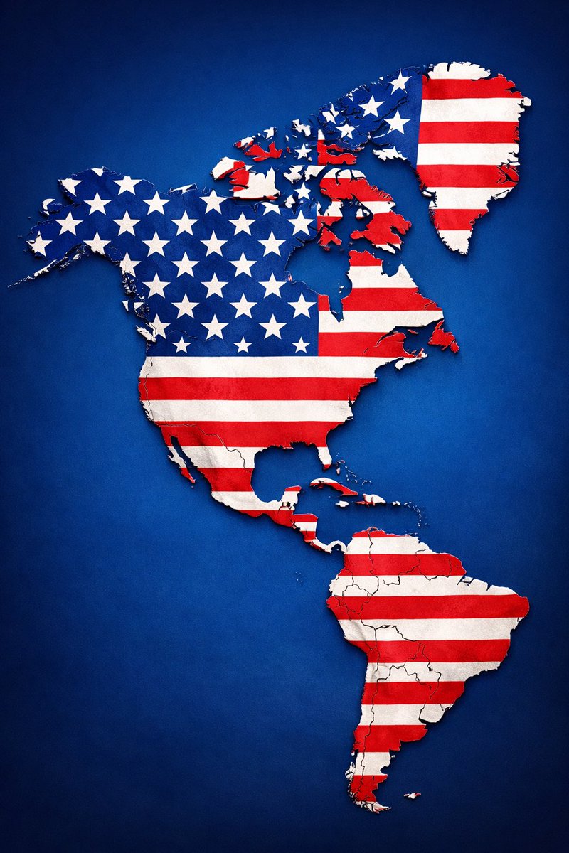 vecemkar1's tweet photo. “Trump’s vision of the ‘New USA’: one flag, one power, one continent.
Who does this remind you of?” #Venezuela #NicolasMaduro #Trump #VenezuelaLibre https://t.co/ajXU1R4yEq