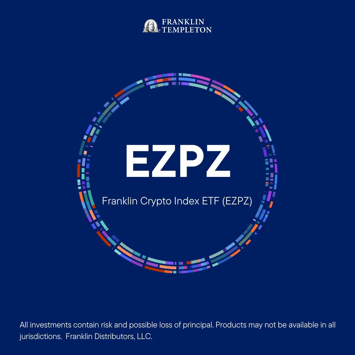 Franklin Templeton, one of the largest fund managers in the world, has  officially added Cardano $ADA to their Crypto Index ETF $EZPZ.