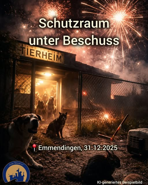 yolandaschultes's tweet image. 79312. Emmendingen
Tierheimtiere gezielt unter Beschuss!!!
Verdammt was für elende, nichtsnutzige Kreaturen 😡
Kopie Arche Tierwohl e.V.
Feuerwerk neben Tierheim – gezielte Boshaftigkeit gegen Tiere
Emmendingen | Silvesternacht 2025
In der Silvesternacht zündeten Unbekannte…