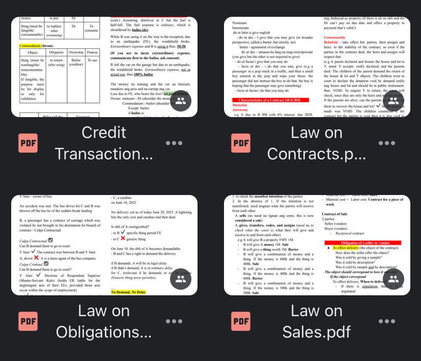 fxofaztclyn's tweet photo. sharing my rfbt notes — based on cpar atty. dante’s lecture wc includes his own examples

https://t.co/Pct9FiqoEe

ObliCon
Law on Sales
Credit Transactions https://t.co/lgjXywTVN5