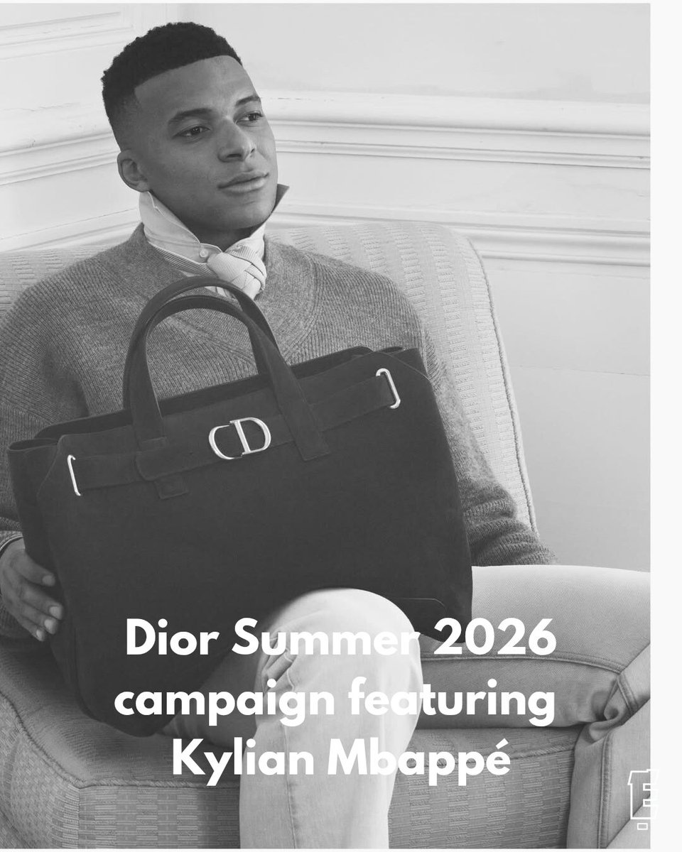Effecttnews's tweet photo. @Dior summer 2026 campaign featuring @KMbappe https://t.co/p2lGzXdw46