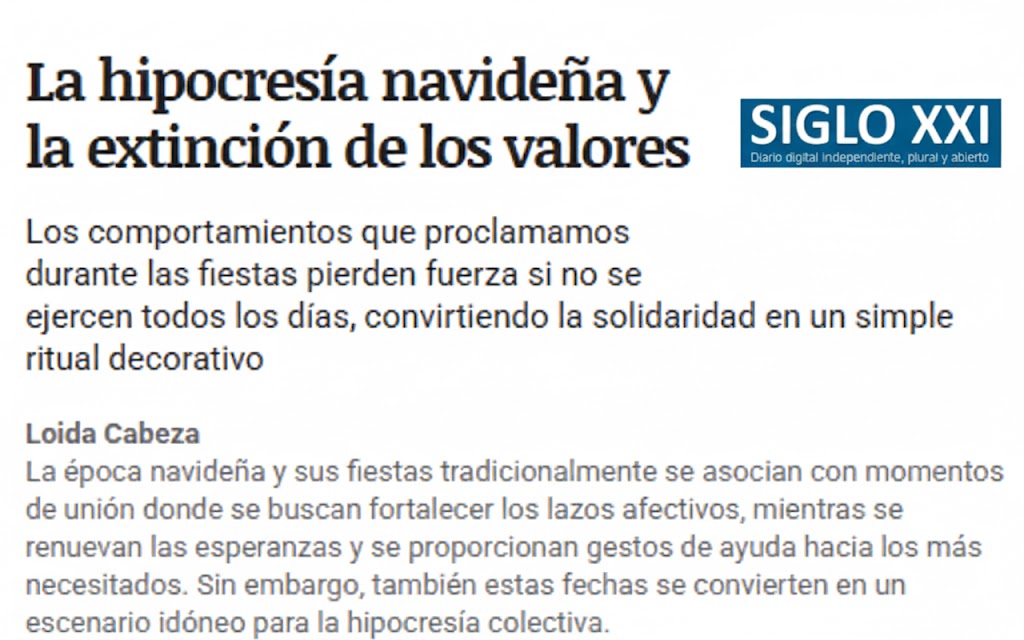 ✍️🏽🎄🧠Opinión | La hipocresía navideña y la extinción de los valores

Quizás el verdadero desafío sea vivir de manera más honesta las creencias que decidimos defender

🔗 goo.su/Hlzn1 vía <a href="/DiarioSigloXXI/">Diario Siglo XXI</a>

#Ética #Sociedad #Navidad #Responsabilidad