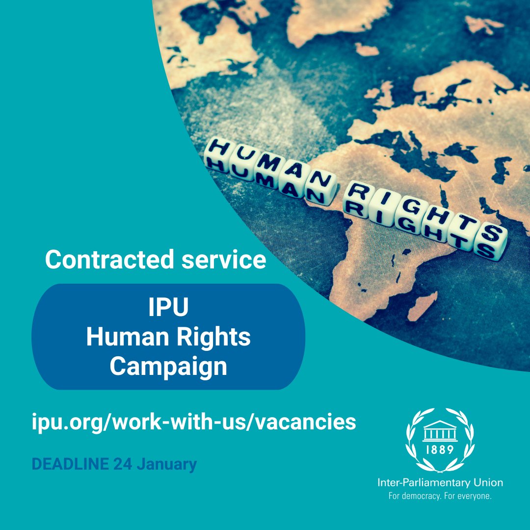 IPUparliament's tweet image. The #IPU is accepting proposals from experienced #PR/ #communications agencies to support the publication of our 2026 global Human Rights campaign.

Find out more about this opportunity and how to apply before 24 January:

#humanrights

➡️ipu.org/work-with-ipu/…