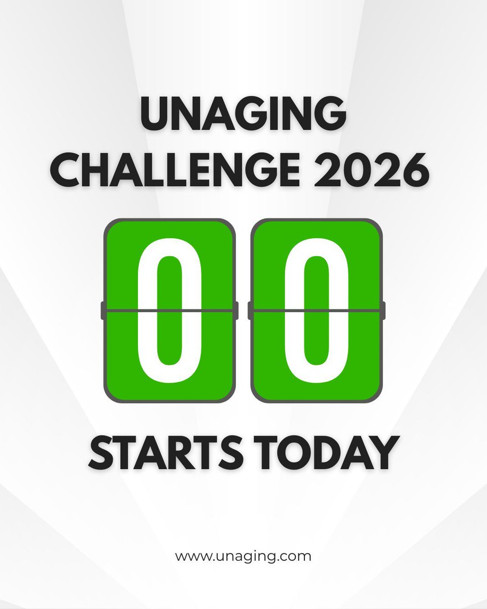 Today, Unaging 2026 officially begins.

The challenge is built around a simple idea: long-term health improves when we focus on measurable markers and sustainable habits rather than short-term intensity or trends.

Participants will work on foundational areas such as movement,