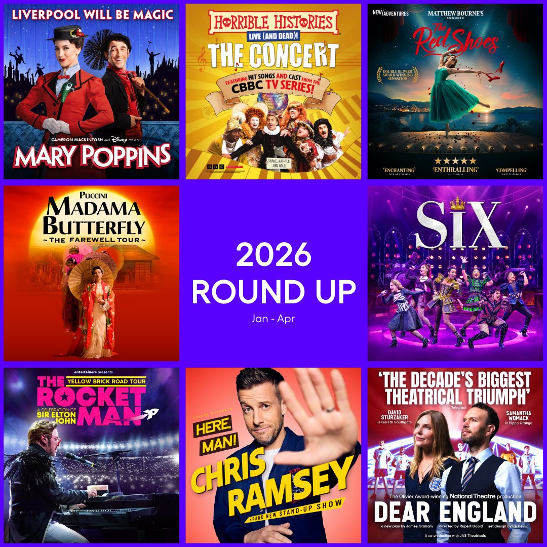 LiverpoolEmpire's tweet photo. Take a look at some of the incredible shows you can experience with us in the first half of 2026! π€©
Which show are you looking forward to the most? Tell us about it... π¬
#Liverpool #LiverpoolEmpire #Theatre #WhatsOnGuide #Musical https://t.co/TjFSFv3npH