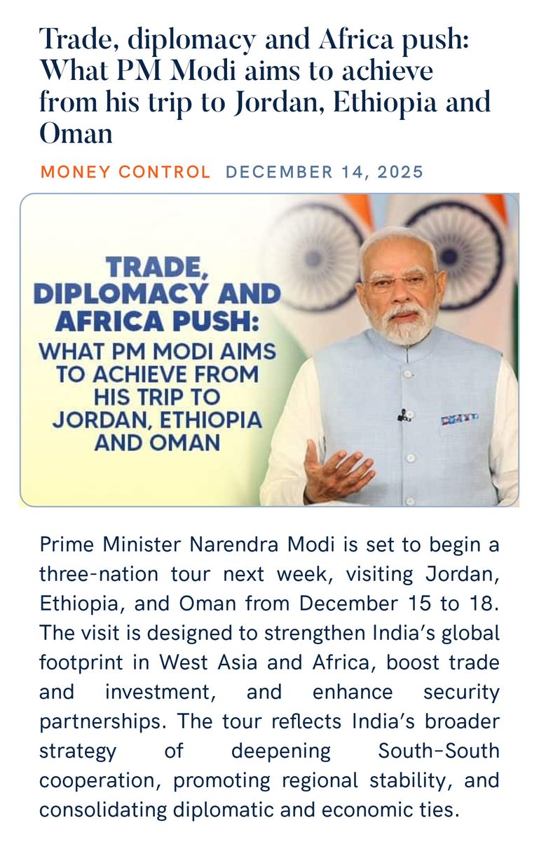 PM @narendramodi Ji three-nation tour next week,visiting Jordan