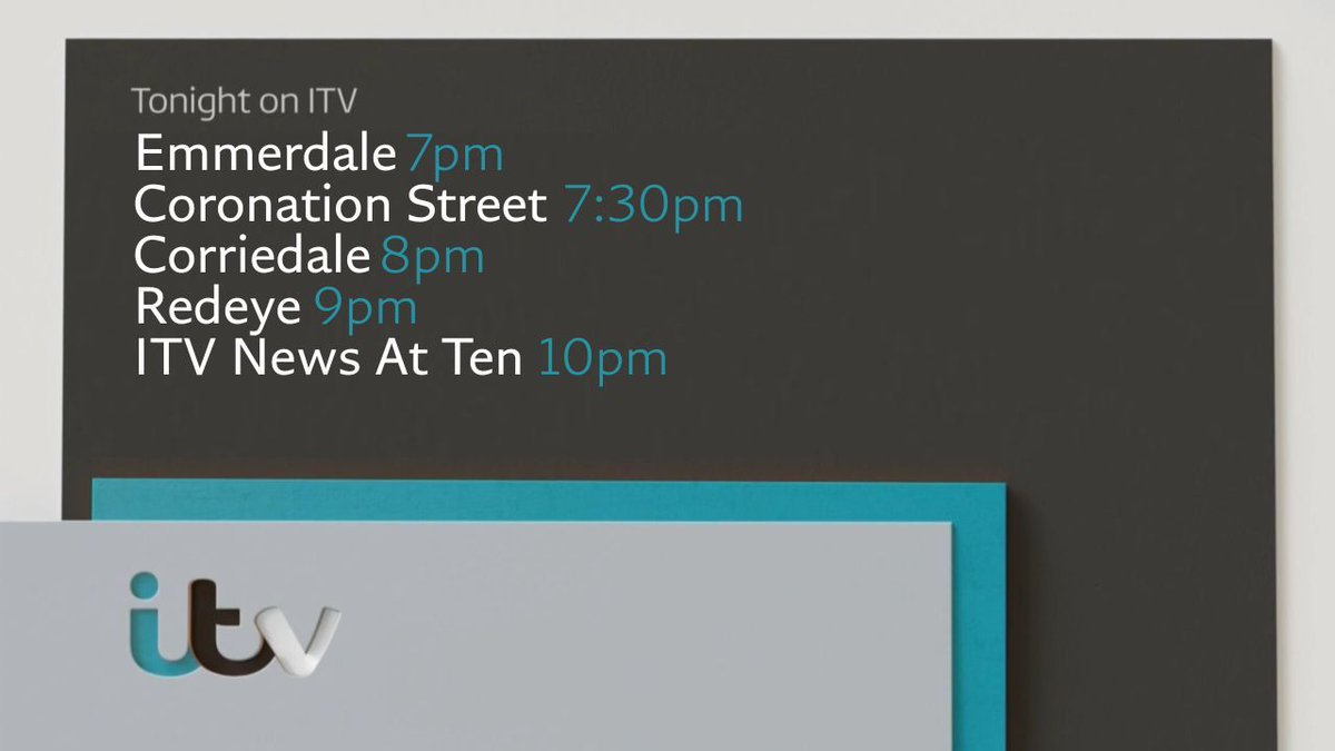 Tonight's Schedule On <a href="/ITV/">ITV</a> 
<a href="/emmerdale/">Emmerdale</a> <a href="/itvcorrie/">Coronation Street</a> <a href="/itvnews/">ITV News</a>