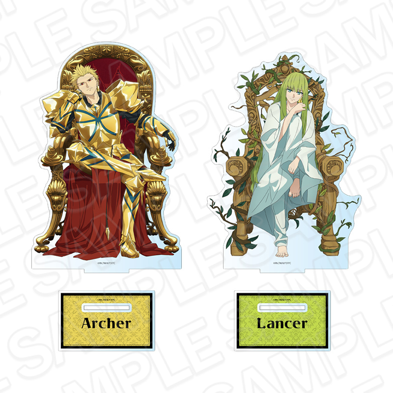 denfaminicogame's tweet image. アニメ『Fate/strange Fake』放送開始記念ショップが開催決定。「アーチャー」「ランサー」のデカアクリルスタンドが登場
news.denfaminicogamer.jp/news/260105z

各英霊とマスターのカンバッジやキーホルダー、ポストカードセットなども販売予定。1月15日から26日にかけて有楽町マルイにてオープン