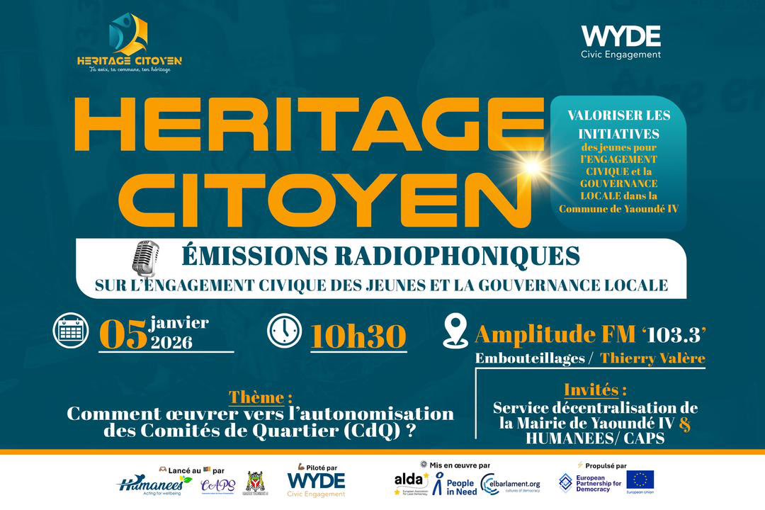 humaneesCMR's tweet photo. Héritage Citoyen sur Amplitude FM 103.3
Comment renforcer l’autonomisation des Comités de Quartier et leur impact local ?

🕥 10h30 | 🎙️ Un débat essentiel pour la gouvernance locale. https://t.co/LcbtmzQdSV