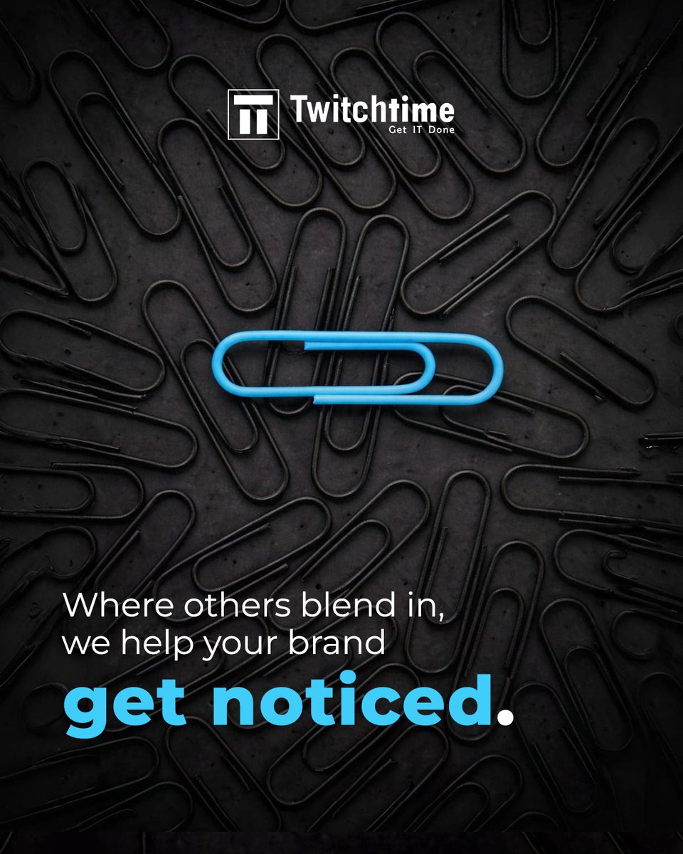 twitchtime's tweet photo. Don’t just exist. Stand out. Get noticed.

In a crowded market, “good enough” isn’t enough. Your brand needs clarity, confidence, and visibility. We help move brands from background to spotlight.

Let’s connect.

#BeSmartGoDigital #Twitchtime #GetItDone https://t.co/g30BbiGDrR