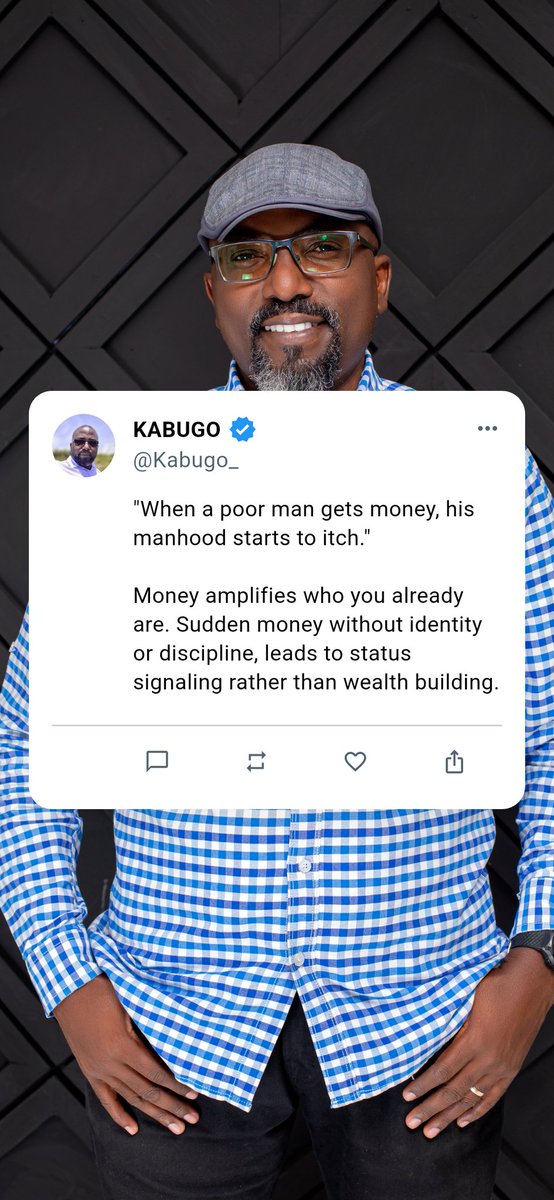 Kabugo_'s tweet photo. When a poor man...📌